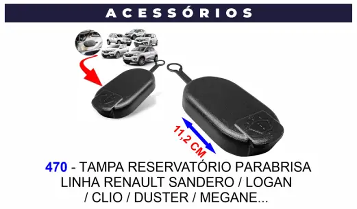 Tampa Reservatório Parabrisa