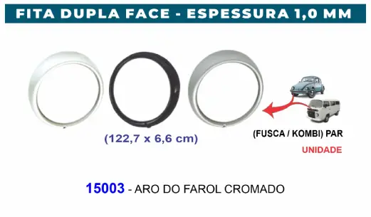 ARO DO FAROL CROMADO 15003