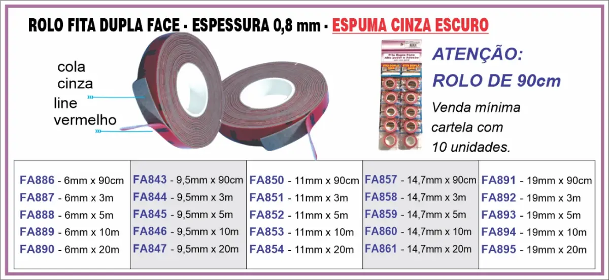 Fita DF série FA886 a 895